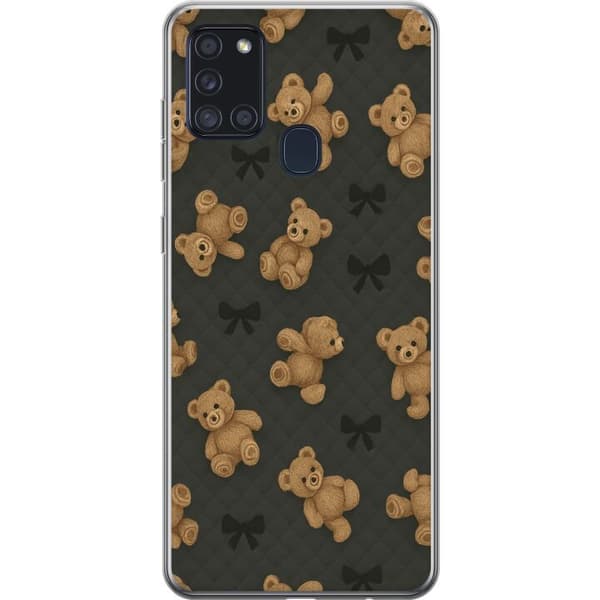 Samsung Galaxy A21s Läpinäkyvä kuori Teddy Halauksia