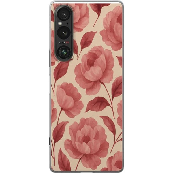 Sony Xperia 1 V Gjennomsiktig deksel Rose Blomst