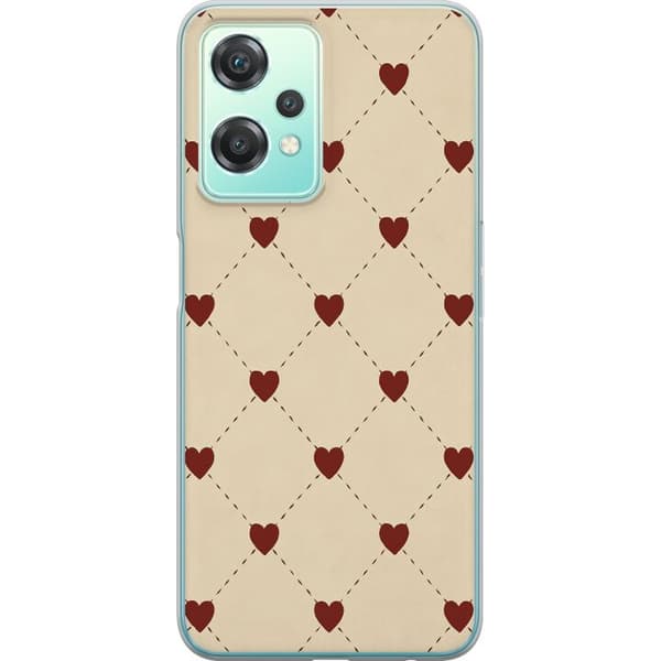 OnePlus Nord CE 2 Lite 5G Genomskinligt Skal Heart Grid