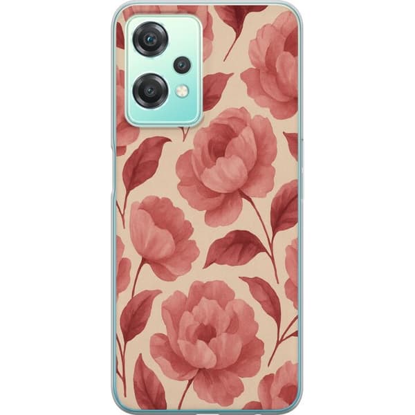 OnePlus Nord CE 2 Lite 5G Gennemsigtig cover Roseblomst