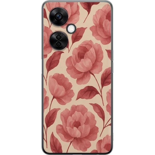 OnePlus Nord CE 3 Lite Gennemsigtig cover Roseblomst