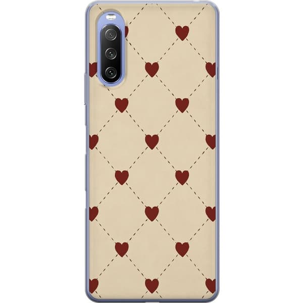 Sony Xperia 10 III Gennemsigtig cover Hjertegitter