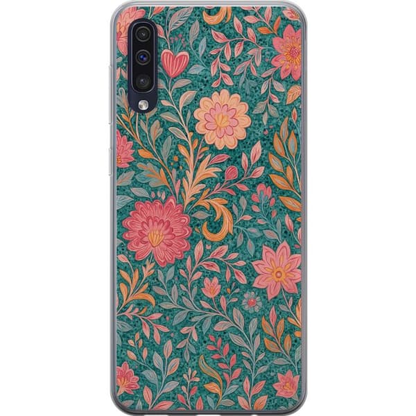 Samsung Galaxy A50 Gennemsigtig cover Floral Dream