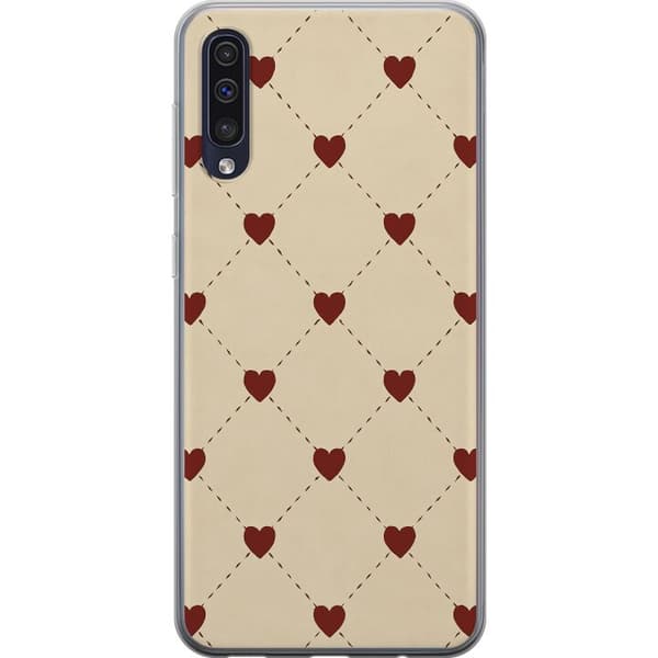 Samsung Galaxy A50 Gennemsigtig cover Hjertegitter