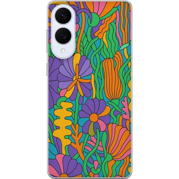 Samsung Galaxy S25 Edge Läpinäkyvä kuori Värien räjähdys