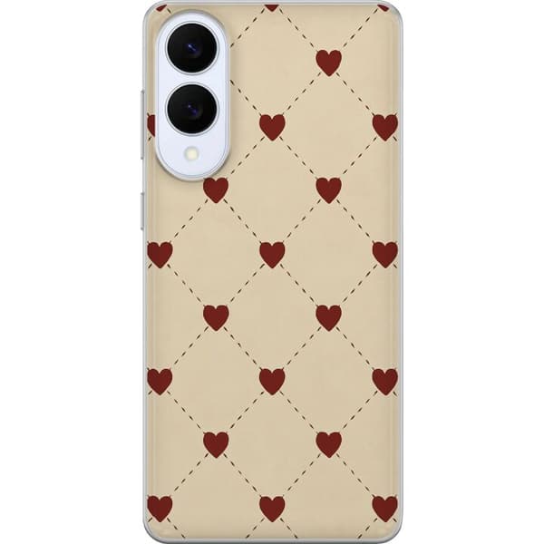 Samsung Galaxy S25 Edge Läpinäkyvä kuori Sydänverkko