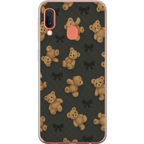 Samsung Galaxy A20e Genomskinligt Skal Teddy Hugs