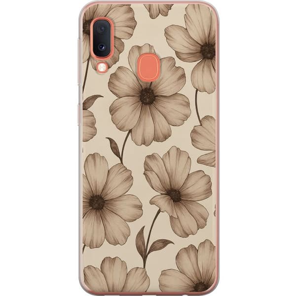 Samsung Galaxy A20e Genomskinligt Skal Pastel Rush