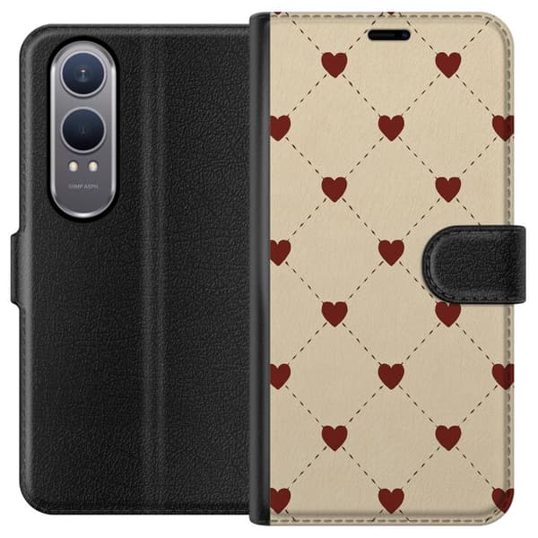 OnePlus Nord CE4 Lite Tegnebogsetui Hjertegitter