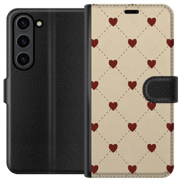 Samsung Galaxy S24 Plånboksfodral Heart Grid