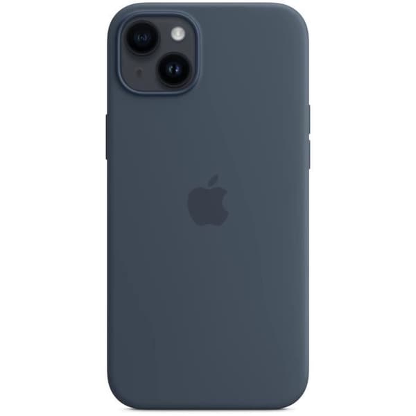 Mobilskal och fodral för Apple iPhone 14 Plus - Silikon med MagSafe - Blå storm