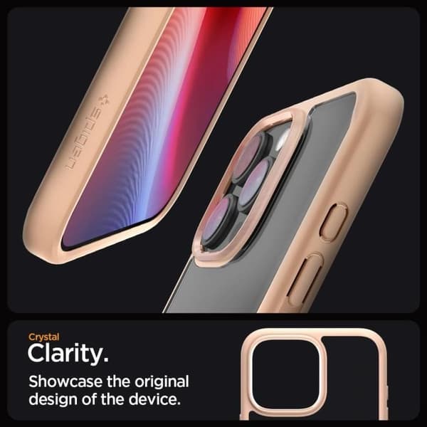 Spigen Fodral för iPhone 16 Pro Max, Ultra Hybrid, Anti-gulning 6,9 Tum - Rosé Titan
