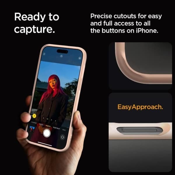 Spigen Fodral för iPhone 16 Pro Max, Ultra Hybrid, Anti-gulning 6,9 Tum - Rosé Titan