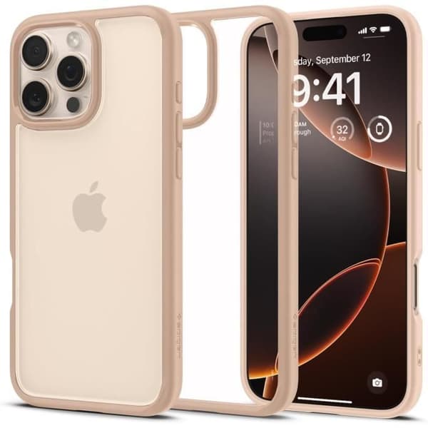 Spigen Fodral för iPhone 16 Pro Max, Ultra Hybrid, Anti-gulning 6,9 Tum - Rosé Titan
