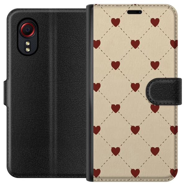 Samsung Galaxy Xcover 5 Lompakkokotelo Sydänverkko