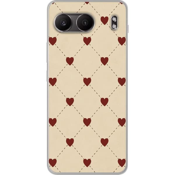 OnePlus Nord 4 Gennemsigtig cover Hjertegitter