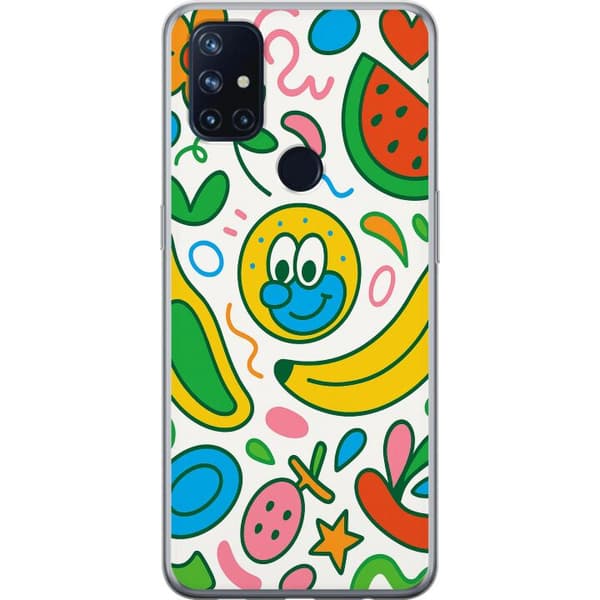 OnePlus Nord N10 5G Gennemsigtig cover Sommerfugle Slør