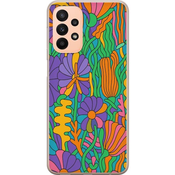 Samsung Galaxy A23 5G Gennemsigtig cover Farveeksplosion