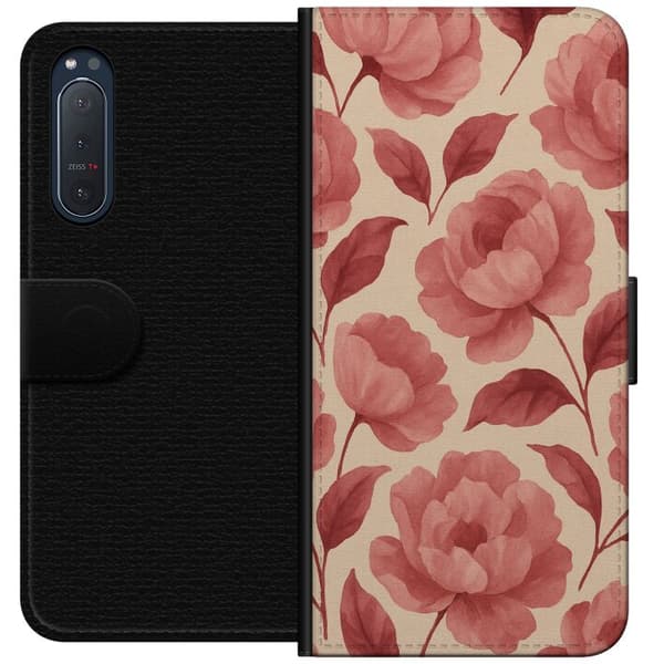 Sony Xperia 5 II Tegnebogsetui Roseblomst