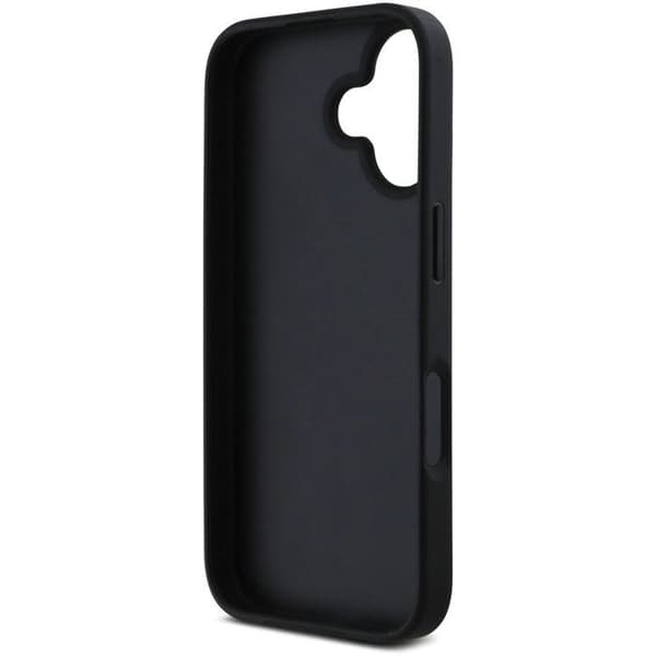 Karl Lagerfeld Fixed Glitter Metal Ikonik Baksidan Skydd för iPhone 16 Svart