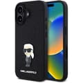 Miniatyrbild 1 av 5: Karl Lagerfeld Fixed Glitter Metal Ikonik Baksidan Skydd för iPhone 16 Svart