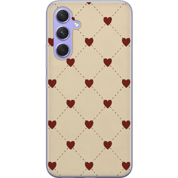 Samsung Galaxy A54 Gennemsigtig cover Hjertegitter