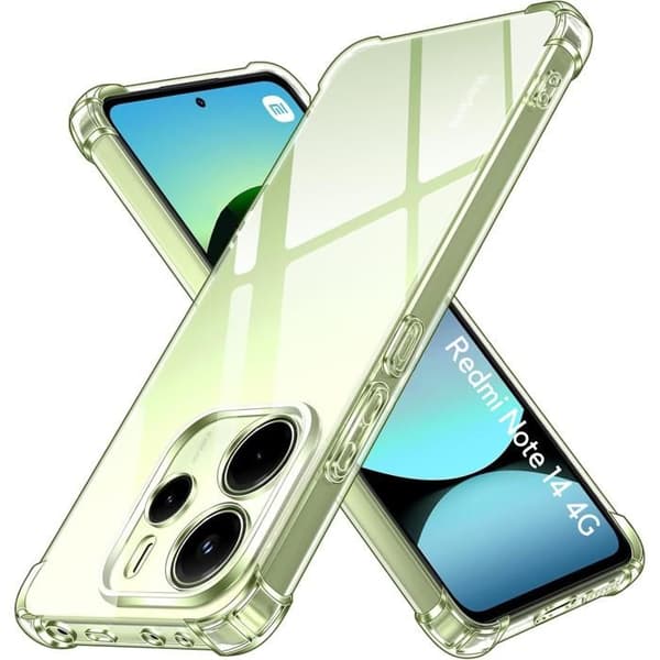 Coque - Phonillico® - Xiaomi Redmi Note 14 4G - Stötsäker - Mjuk - Transparent