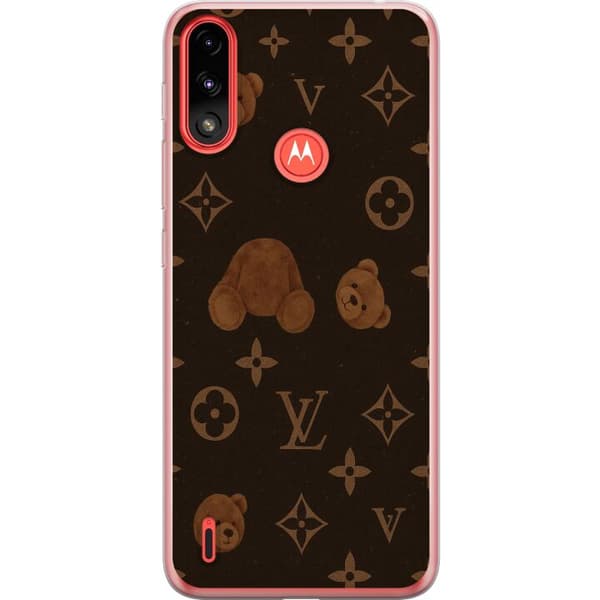 Motorola Moto E7 Power Genomskinligt Skal Plush Luxe
