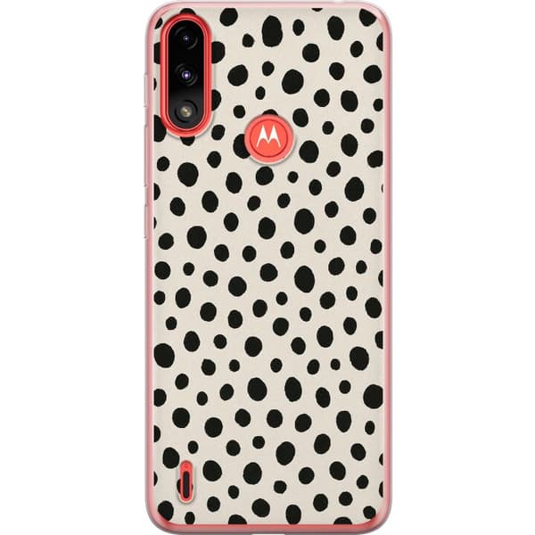 Motorola Moto E7 Power Genomskinligt Skal Dot Dance