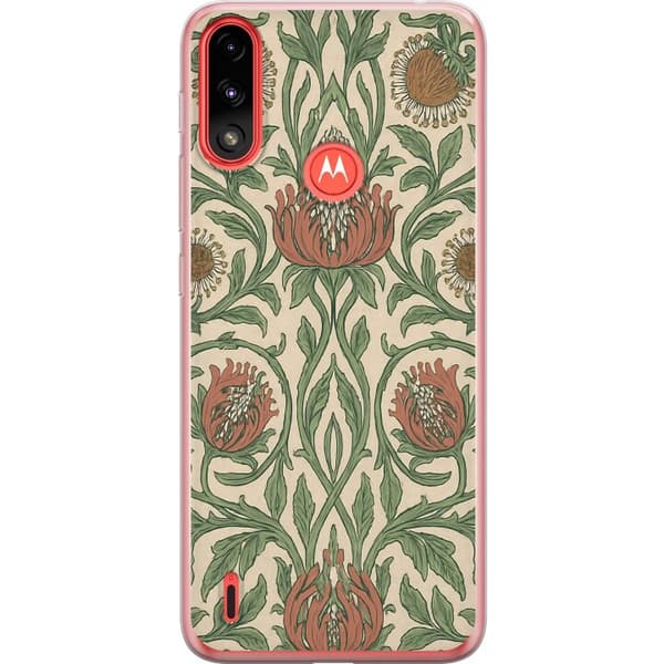 Motorola Moto E7 Power Gennemsigtig cover Blad Detaljer