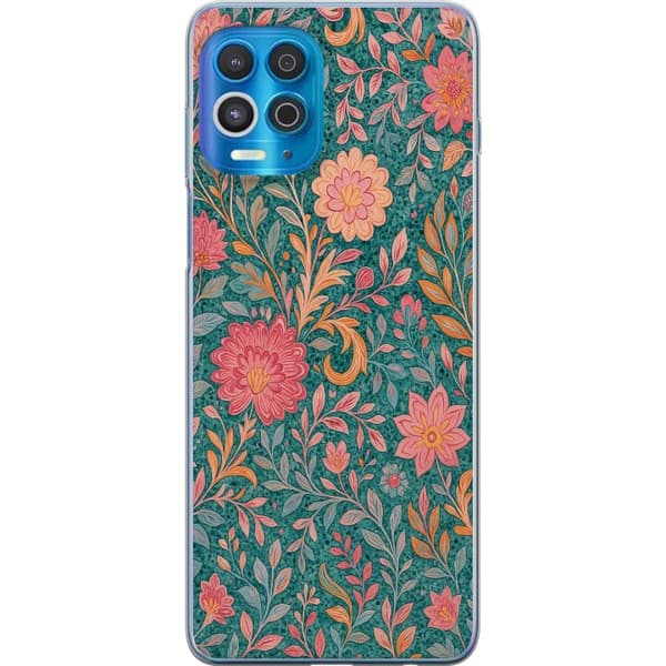 Motorola Edge S Läpinäkyvä kuori Floral Dream