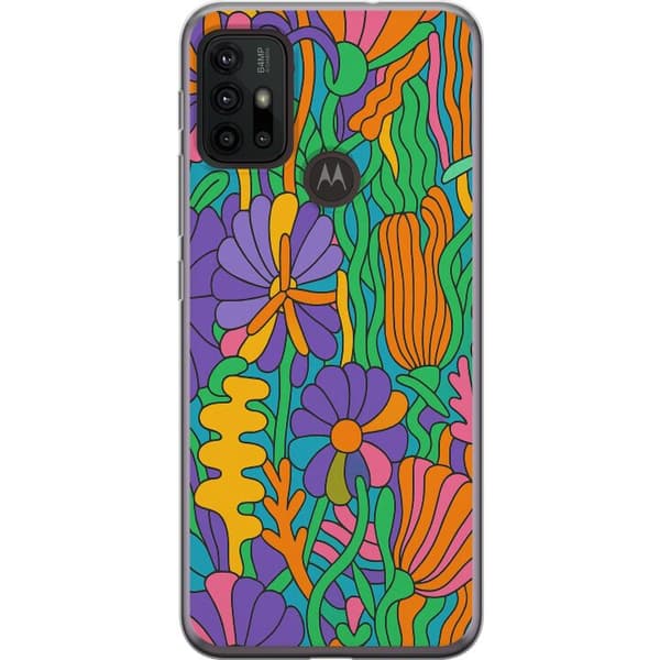 Motorola Moto G30 Gennemsigtig cover Farveeksplosion