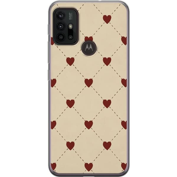 Motorola Moto G30 Gjennomsiktig deksel Hjertegrind