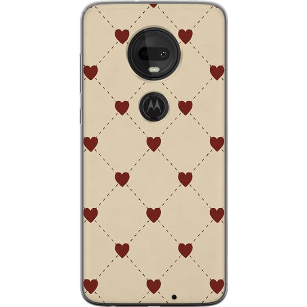 Motorola Moto G7 Gjennomsiktig deksel Hjertegrind