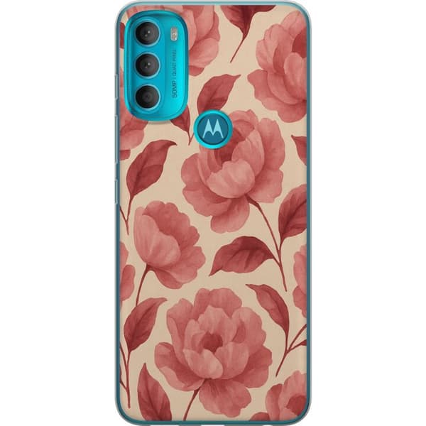 Motorola Moto G71 5G Genomskinligt Skal Rose Bloom