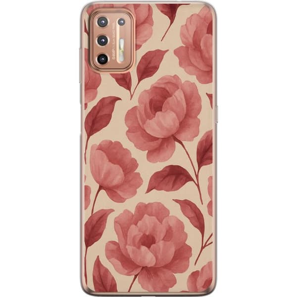 Motorola Moto G9 Plus Läpinäkyvä kuori Ruusun Kukinta