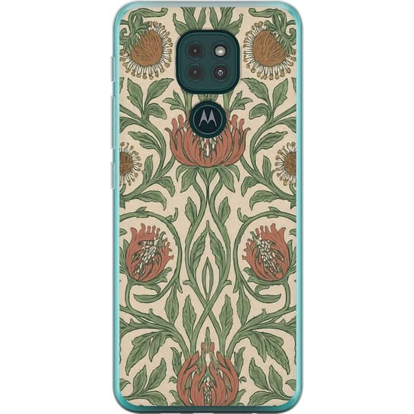 Motorola Moto G9 Play Genomskinligt Skal Petal Details