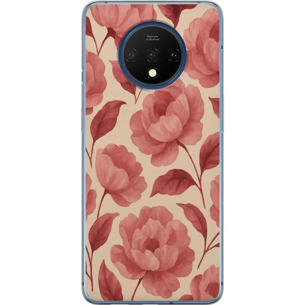 OnePlus 7T Gjennomsiktig deksel Rose Blomst