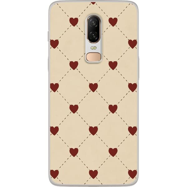 OnePlus 6 Genomskinligt Skal Heart Grid