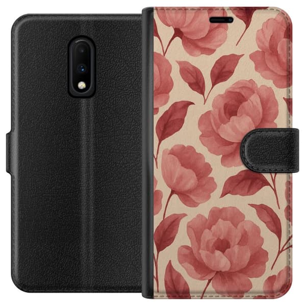 OnePlus 7 Lompakkokotelo Ruusun Kukinta