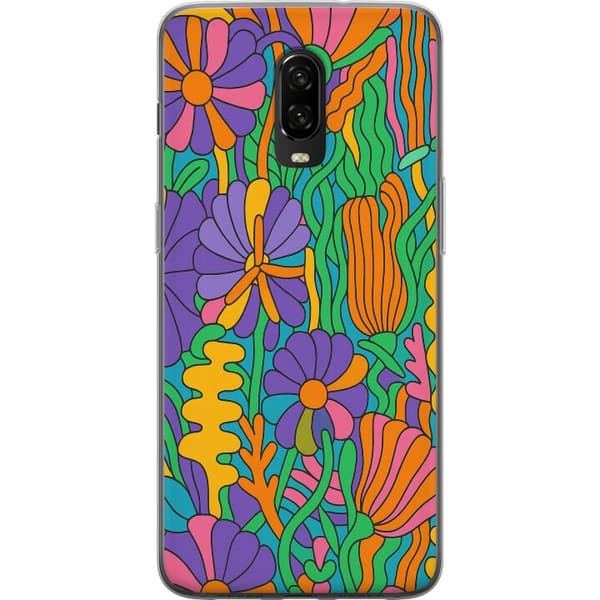 OnePlus 6T Läpinäkyvä kuori Värien räjähdys