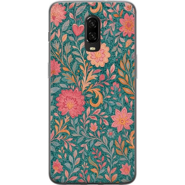 OnePlus 6T Läpinäkyvä kuori Floral Dream