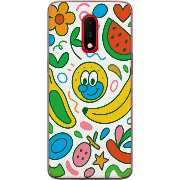 OnePlus 7 Läpinäkyvä kuori Perhosverho