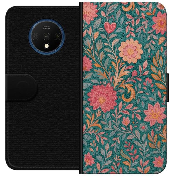 OnePlus 7T Tegnebogsetui Floral Dream