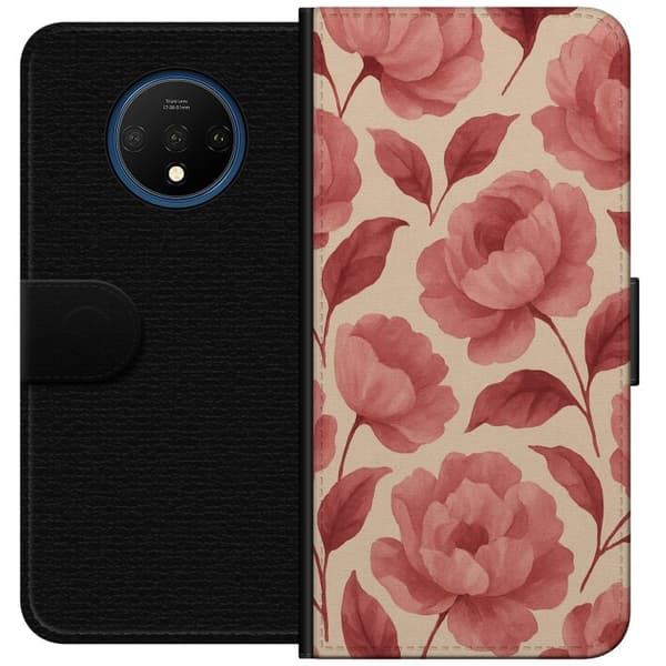 OnePlus 7T Lommeboketui Rose Blomst