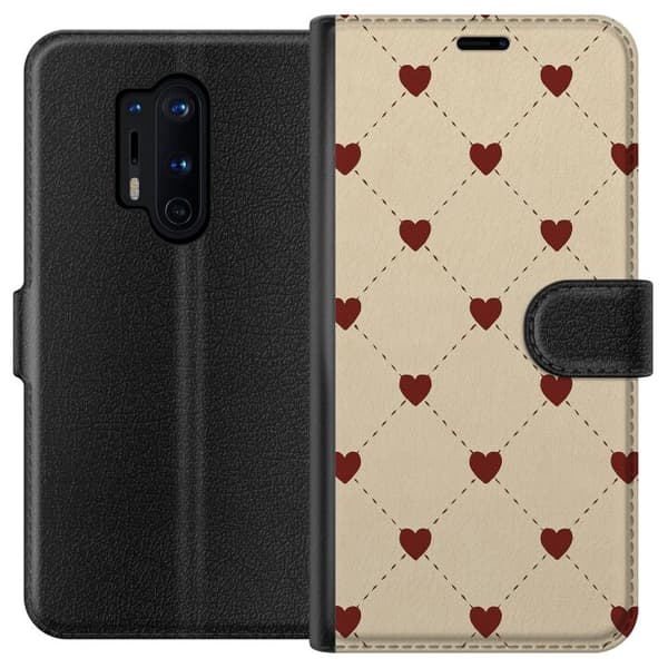 OnePlus 8 Pro Tegnebogsetui Hjertegitter