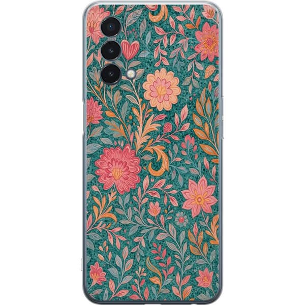 OnePlus Nord N200 5G Gennemsigtig cover Floral Dream