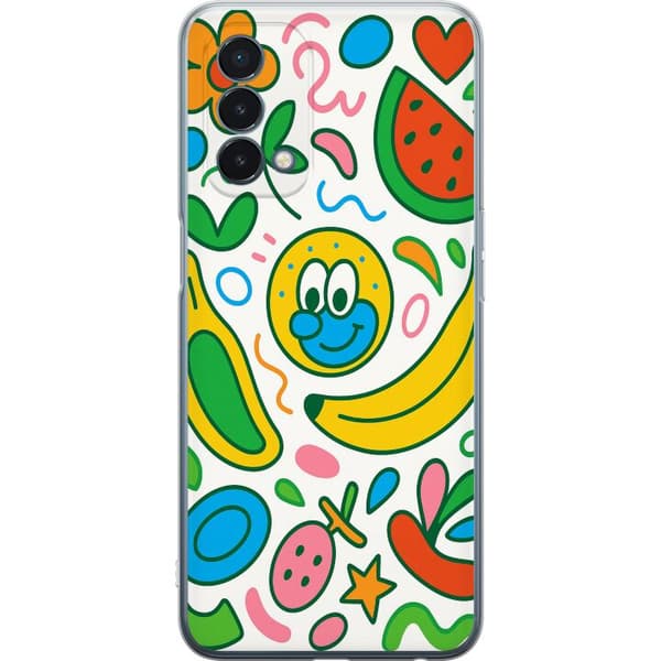 OnePlus Nord N200 5G Gennemsigtig cover Sommerfugle Slør