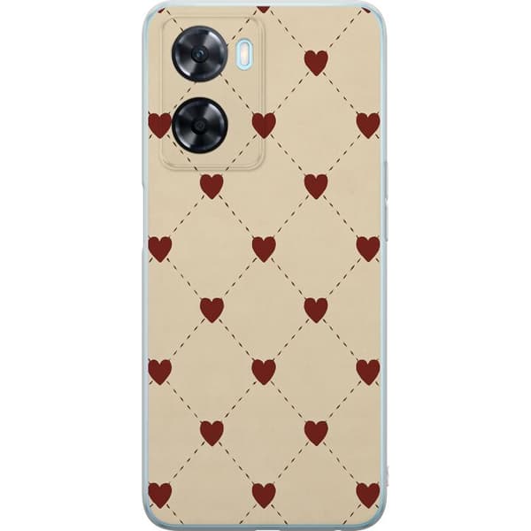OnePlus Nord N20 SE Genomskinligt Skal Heart Grid