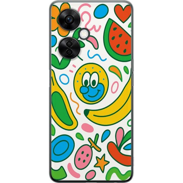 OnePlus Nord CE3 Gennemsigtig cover Sommerfugle Slør